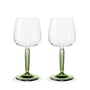 Kähler Design - Hammershøi Wine glasses, white wine 35 cl, green (set of 2)