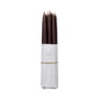 Broste Copenhagen - Tapers dipped pointed candle, Ø 1.2 cm, dark brown (set of 10)