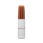 Broste Copenhagen - Tapers dipped pointed candle, Ø 1.2 cm, terracotta (set of 10)