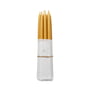 Broste Copenhagen - Tapers dipped pointed candle, Ø 1.2 cm, golden yellow (set of 10)