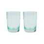 House Doctor - Rain Drinking glass, H 10,5 cm, blue (set of 2)