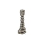 House Doctor - Raku candlestick, h 20 cm, antique silver