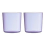 Design Letters - Kids Eco drinking glass, purple (set of 2)