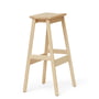 Form & Refine - Angle Bar stool, H 75 cm, beech white oiled