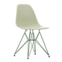 Vitra - Eames Plastic Side Chair DSR RE, pebble / Eames Sea Foam Green (basic dark plastic glides)