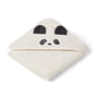 LIEWOOD - Albert Baby towel with hood, panda, creme de la creme