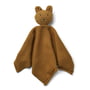 LIEWOOD - Milo knitted cuddle cloth, Mr. Bear, made of organic cotton, golden caramel