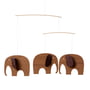 Flensted Mobiles - Elephants meeting mobile, baby, teak wood