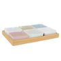 Remember - Set of bowls with wooden tray, pastel (7 pcs.)