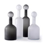 Pols Potten - Bubbles & Bottles Carafe, matte black & white (set of 4)