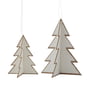 House Doctor - Threed ornaments, white / gold (set of 2)