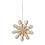 Broste Copenhagen - Christmas Snowflake Decorative pendant, Ø 15 cm, natural brown