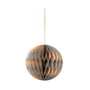 Broste Copenhagen - Christmas Ball Decorative pendant, Ø 13 cm, silver / indian tan