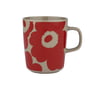 Marimekko - Oiva Unikko Mug with handle, 250 ml, terra / red