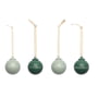 Design Letters - X-MAS Stories decorative pendant, Ø 4 cm, dark green / dusty green (set of 4)