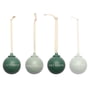 Design Letters - X-MAS Stories decorative pendant, Ø 6 cm, dark green / dusty green (set of 4)