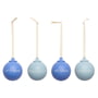Design Letters - X-MAS Stories decorative pendant, Ø 6 cm, cobalt blue / light blue (set of 4)