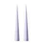ester & erik - Cone candle, 37 cm, No. 12, airy violet / matt (set of 2)