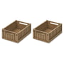 LIEWOOD - Weston Storage box, 25 x 18 x 9.5 cm, oat (set of 2)