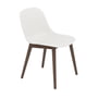Muuto - Fiber Side Chair Wood Base, dark stained oak / white recycled