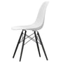 Vitra - Eames Plastic Side Chair DSW RE, black maple / cotton white (basic dark felt glides)