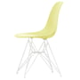 Vitra - Eames Plastic Side Chair DSR RE, white / citron (felt glides basic dark)