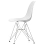 Vitra - Eames Plastic Side Chair DSR RE, chrome-plated / cotton white (basic dark felt glides)