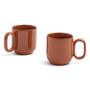 Hay - Barro Mug with handle, terracotta (set of 2)