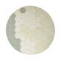 Lorena Canals - Honeycomb washable rug, Ø 140 cm, blue sage / ivory / light blue