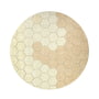Lorena Canals - Honeycomb washable rug, Ø 140 cm, ivory / vanilla / golden
