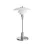 Louis Poulsen - PH 2/1 Portable Rechargeable LED table lamp, chrome / opal glass