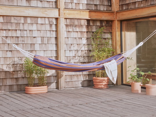 The Kyoto Outdoor Hammock from OYOY . A hammock is absolutely perfect in the garden or on the terrace and brings back childhood memories for most people.