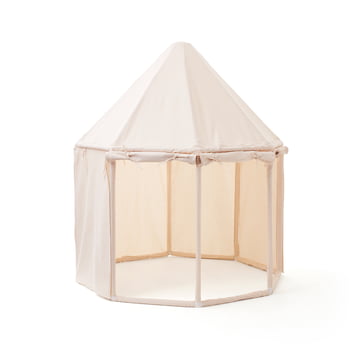 Kids Concept - Play tent Pavillon, Ø 122 x H 142 cm, beige
