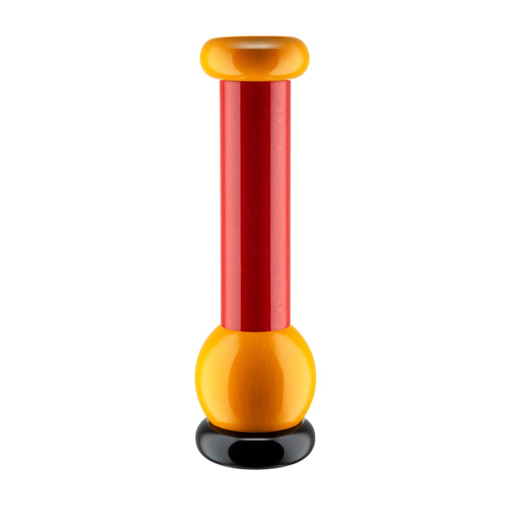 Twergi Pepper mill MP0210 from Alessi in the colour combination black / yellow / red