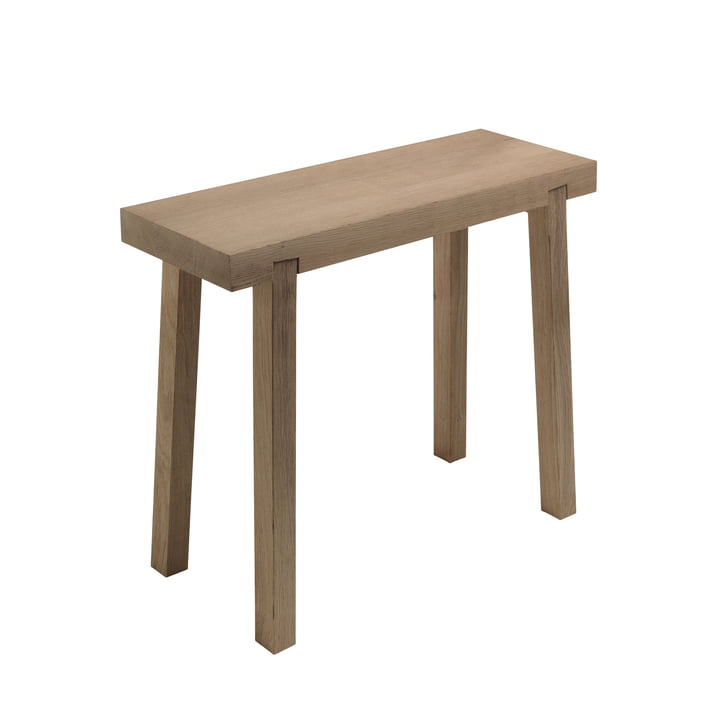 Stool stool from side by side made of oak wood
