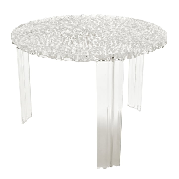 T-Table, H 36 cm, crystal clear from Kartell