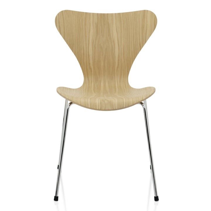 Serie 7 Chair (46.5 cm) from Fritz Hansen in natural oak / chrome-plated