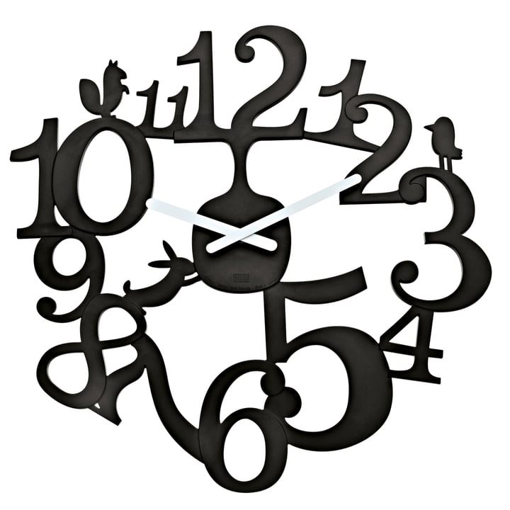 [pi:p] Wall clock, black from Koziol