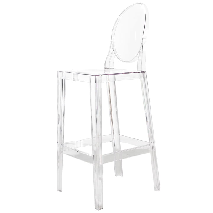 One More, One More Please Bar stool, oval H 110 cm, crystal clear by Kartell