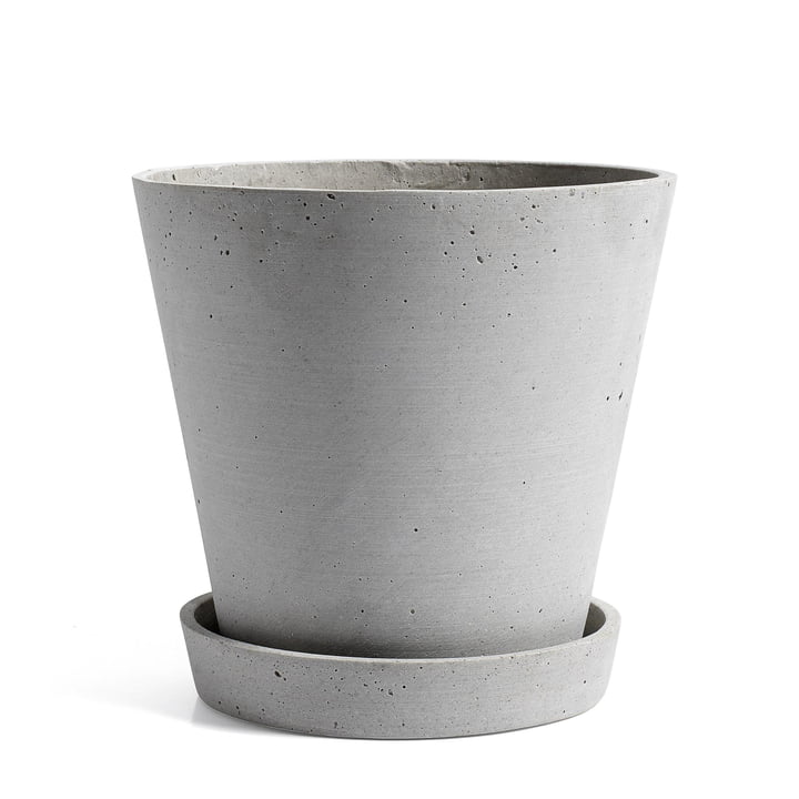 Hay - Flowerpot with Saucer, XL, grey