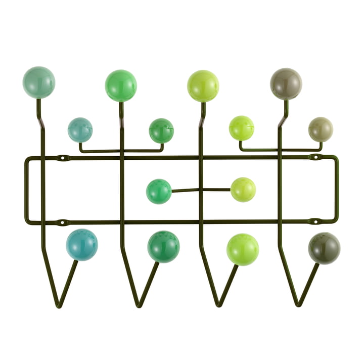 Hang it all coat rack by Vitra in various shades of green