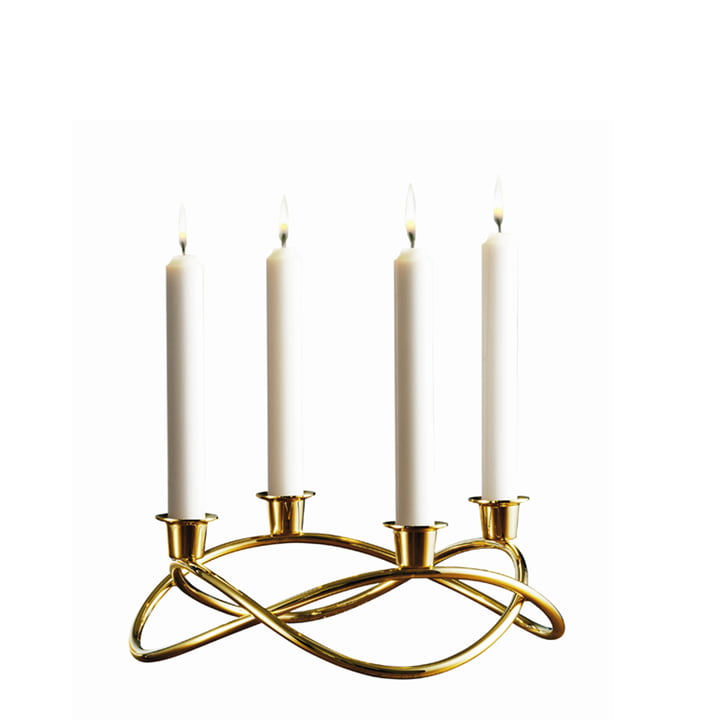 Georg Jensen - Season Candleholder, stainless steel, gold plated