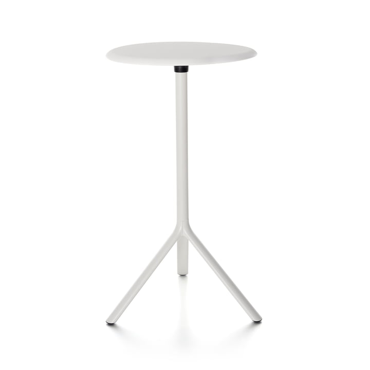 Plank - Miura Table, height 109 cm, metal tabletop, white