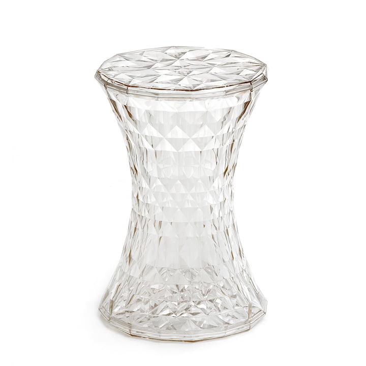 Kartell - Stone Side Table and Stool, crystal-clear