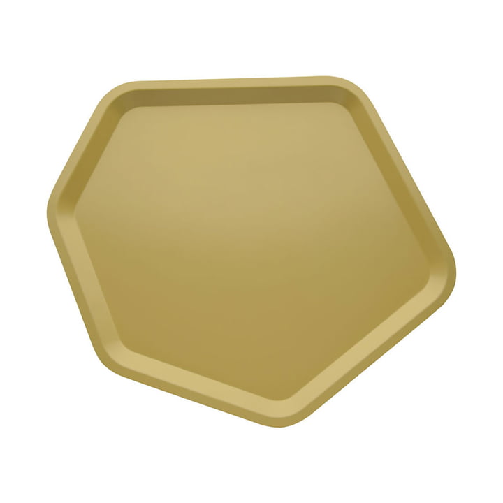 Territoire, tray hexagonal, epoxy lacquered by Alessi