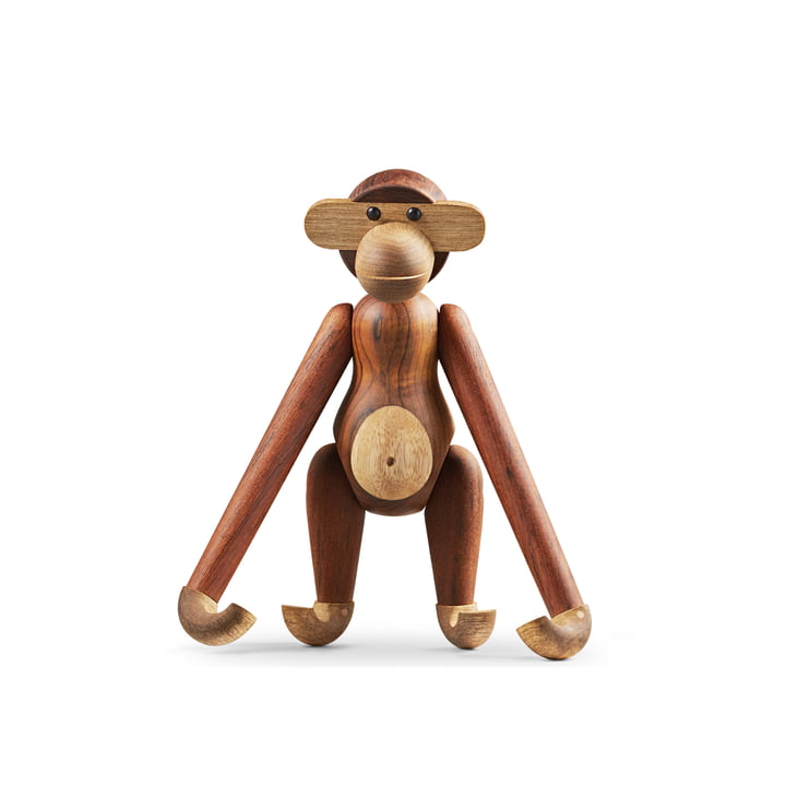 Wood monkey medium by Kay Bojesen in limba wood / teak wood