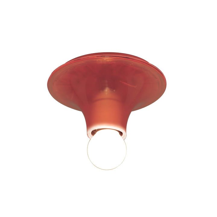 Teti wall and ceiling lamp by Artemide in orange