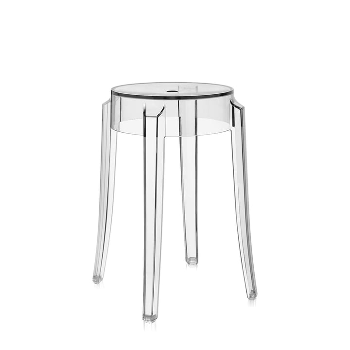 Kartell - Charles Ghost Stool height 46 cm, crystal clear