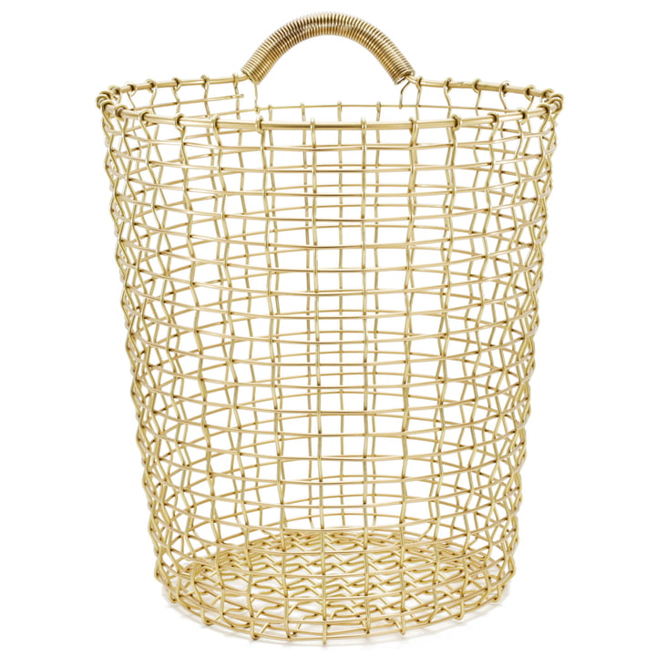Bin 18 Wire Basket by Korbo made of Brass