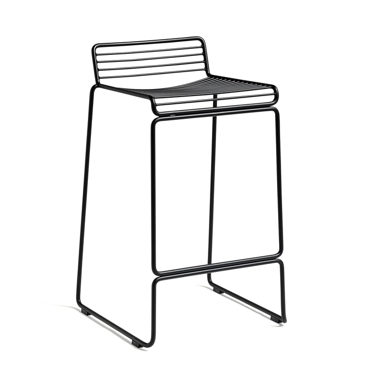 The Hay Hee Bar stool in black with a seat height of 65cm